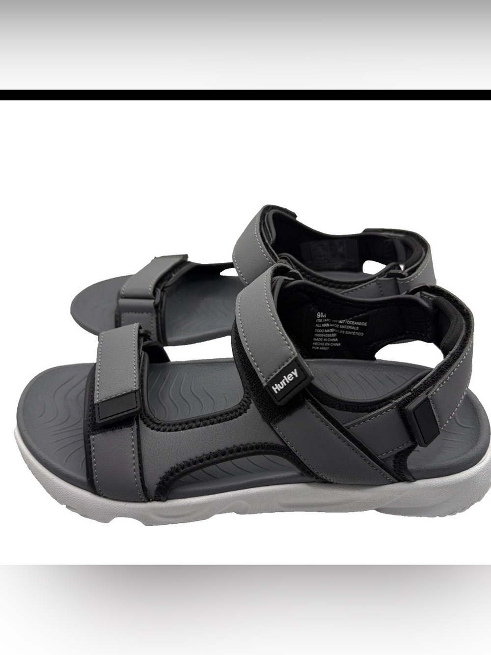 Hurley Oceanside Strap Sandals Adjustable Comfort Sport Hiking Beach Men's 11 M